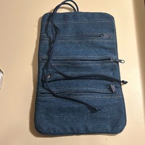 Mele Travel Jewelry denim pouch